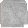Naktinės spintelės su LED, 2vnt., betono pilkos, 40x39x37cm
