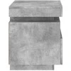 Naktinės spintelės su LED, 2vnt., betono pilkos, 40x39x48,5cm