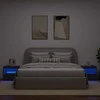 Naktinės spintelės su LED lemputėmis, 2vnt., juodos, 50x40x45cm
