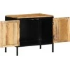 Šalia lovos spintelė 2 pcs Ruda ir juoda 50 x 30 x 45 cm