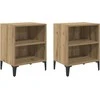 Šalia lovos spintelė 2 pcs Amatininkų ąžuolas 40 x 30 x 50 cm