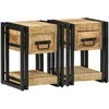 Šalia lovos spintelė 2 pcs 30 x 30 x 40 cm Kietas mango medis