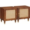 Šalia lovos spintelė 2 pcs Ruda 40 x 33,5 x 46 cm