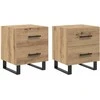 Šalia lovos spintelė 2 pcs Amatininkų ąžuolas 40 x 35 x 47,5 cm