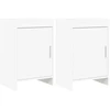 Naktiniai staliukai 2 pcs Balta 40 x 30 x 60 cm