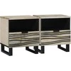 Šalia lovos spintelė 2 pcs Balta 40 x 33 x 46 cm