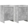 Naktiniai staliukai 2 pcs Betono pilka 40 x 30 x 60 cm