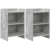 Naktiniai staliukai 2 pcs Betono pilka 40 x 30 x 60 cm