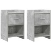 Naktiniai staliukai 2 pcs Betono pilka 40 x 30 x 60 cm