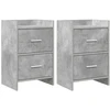 Naktiniai staliukai 2 pcs Betono pilka 40 x 30 x 60 cm