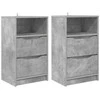 Naktiniai staliukai 2 pcs Betono pilka 40 x 30 x 467 cm
