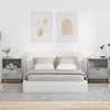 Šalia lovos spintelė 2 pcs Betono pilka 49 x 36 x 61 cm