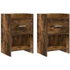 Naktiniai staliukai 2 pcs Dūminio ąžuolo 40 x 30 x 60 cm