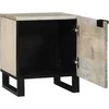 Šalia lovos spintelė 2 pcs Balta 40 x 33 x 46 cm