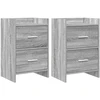 Naktiniai staliukai 2 pcs Pilka Sonoma 40 x 30 x 60 cm