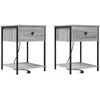 Šalia lovos spintelė 2 pcs Pilkas Sonoma 42 x 41 x 56 cm