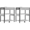 Šalia lovos spintelė 2 pcs Pilkas Sonoma 41 x 31 x 51 cm