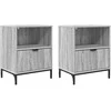 Šalia lovos spintelė 2 pcs Pilka sonoma ąžuolo 49 x 36 x 61 cm