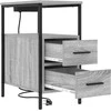 Šalia lovos spintelė 2 pcs Pilkas Sonoma 30 x 48 x 61 cm