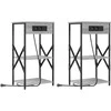 Šalia lovos spintelė 2 pcs Pilkas Sonoma 41 x 31 x 76 cm