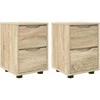 Naktiniai staliukai 2 pcs Sonoma ąžuolas 30,5 x 30 x 43 cm