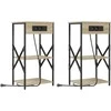Šalia lovos spintelė 2 pcs Sonoma ąžuolas 41 x 31 x 76 cm