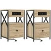 Šalia lovos spintelė 2 pcs Sonoma ąžuolas 40 x 31 x 60 cm