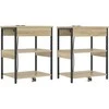 Šalia lovos spintelė 2 pcs Sonoma ąžuolas 41 x 31 x 51 cm
