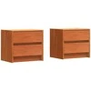 Naktiniai staliukai 2 pcs Vaško ruda 40 x 30.5 x 35.5 cm