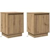 Šalia lovos spintelė 2 pcs Amatininkų ąžuolas 39 x 34,5 x 50 cm