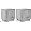 Šalia lovos spintelė 2 pcs Pilka 44 x 34,5 x 45 cm