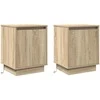 Šalia lovos spintelė 2 pcs Sonoma ąžuolas 39 x 34,5 x 50 cm