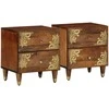 Šalia lovos spintelė 2 pcs Medus ruda 40 x 33 x 46 cm