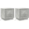 Šalia lovos spintelė 2 pcs Betono pilka 44 x 34,5 x 45 cm