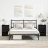 Šalia lovos spintelė 2 pcs Juodas ąžuolas 40 x 35 x 62,5 cm