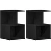 Šalia lovos spintelė 2 pcs Juodas ąžuolas 35 x 35 x 55 cm
