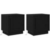 Šalia lovos spintelė 2 pcs Juoda 44 x 34,5 x 45 cm