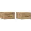 Šalia lovos spintelė 2 pcs Amatininkų ąžuolas 35 x 35 x 20 cm