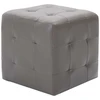 Naktiniai staliukai, 2vnt., pilkos sp., 30x30x30cm, dirbt. oda