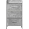 Naktiniai staliukai Betono pilka 40 x 36 x 70 cm