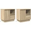 Šalia lovos spintelė 2 pcs Sonoma ąžuolas 50 x 34,5 x 50 cm