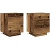 Šalia lovos spintelė 2 pcs Senas medis 45 x 40 x 55 cm