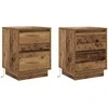 Šalia lovos spintelė 2 pcs Senas medis 39 x 34,5 x 50 cm