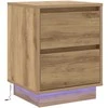 Šalia lovos spintelė 2 pcs Amatininkų ąžuolas 39 x 34,5 x 50 cm