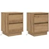 Šalia lovos spintelė 2 pcs Amatininkų ąžuolas 39 x 34,5 x 50 cm
