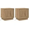 Šalia lovos spintelė 2 pcs Amatininkų ąžuolas 44 x 34,5 x 45 cm
