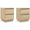 Šalia lovos spintelė 2 pcs Sonoma ąžuolas 39 x 34,5 x 50 cm