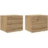 Šalia lovos spintelė 2 pcs Amatininkų ąžuolas 50 x 39 x 41 cm
