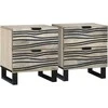 Šalia lovos spintelė 2 pcs Balta 40 x 33 x 46 cm