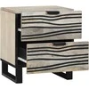 Šalia lovos spintelė 2 pcs Balta 40 x 33 x 46 cm